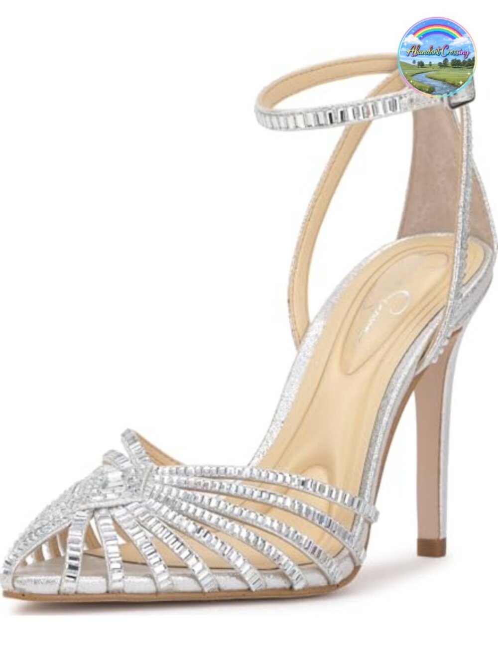 Women's Strappy Stiletto Heel Pumps Ankle Strap Pointed Toe Formal Office